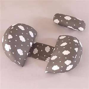 SHANNA Cuscino Gravidanza per Dormire, Cuscino allattamento e Gravidanza, NUOVO Cuscino Comfort Regolabile per Tutto Il Corpo, Maternità e Cuscino Supporto, Fodera Rimovibile e Lavabile (Gris Oscuro)