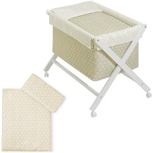 Interbaby, 90042-05, Mini Culla Di Legno Per Neonati -Star Beige - 8060 g