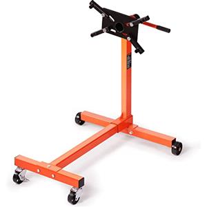 VEVOR Cavalletto di Supporto per Motori da Officina - Portata Massima 340kg, Base a Forma di H, Bracci Girevoli 360°, con Ruote e Freni