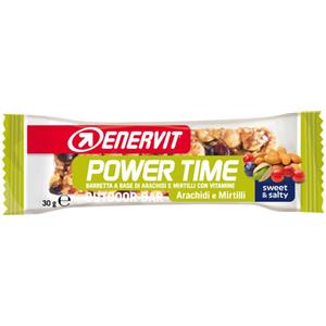 Enervit Power Time Barretta Energetica Arachidi e Mirtilli 30g - Snack Senza Glutine Ricco di Vitamine