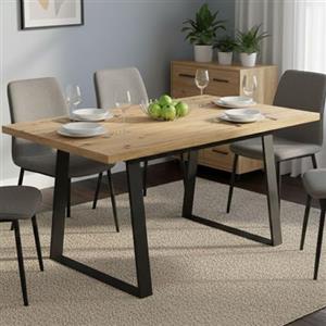 Dmora -Tavolo allungabile Canale, Consolle da pranzo multiuso, Tavolo rettangolare da cucina o sala da pranzo, 160x90h75 cm, Rovere Nodi