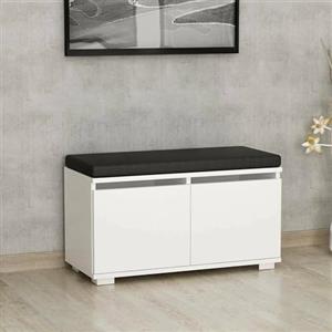 Dmora - Scarpiera Brachium, Mobile portascarpe, Armadio da Ingresso Multiuso, Mobiletto per Calzature, 80x35 h42 cm, Bianco