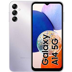Samsung Galaxy A14 5G Smartphone Android, Display LCD FHD+ 6.6, 4GB RAM, 128GB Memoria interna espandibile, Batteria 5.000 mAh, Silver [Versione italiana]