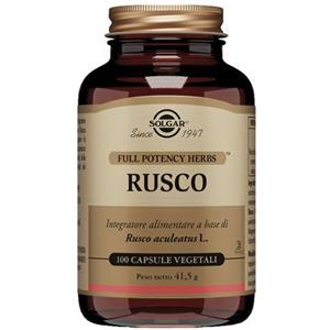 Solgar Rusco - Integratore Alimentare a Base di Ruscus Aculeatus L. per Microcircolo e Circolazione Venosa - 100 Capsule Vegetali