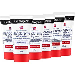 Neutrogena Formula norvegese crema mani concentrata per mani molto secche, senza profumo, 6 x 50 ml