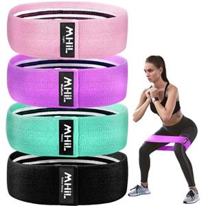 MhIL 5 bande elastiche di resistenza ottime bande per esercizi per uomini e donne bande elastiche in tessuto spesso per allenare gambe e glutei bande elastiche per fitness per palestra pesi e squat