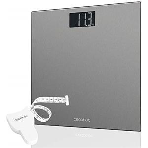 Cecotec Bilancia da Bagno Digitale Surface Precision 9200 Healthy. Piattaforma in acciaio inossidabile Antimpronta, Schermo LCD invertito, Capacità massima di 180kg, Metro a nastro