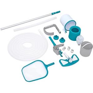 Bestway 58237-6 Kit Pulizia per la Piscina AquaClean Deluxe - con aspiratore e Skimmer