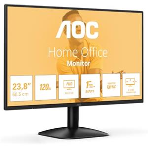 AOC 24B31H - Monitor Full HD da 24 pollici, 120 Hz, sincronizzazione adattiva dell'immagine 1920x1080, 1x D-Sub, 1x HDMI 1.4 nero, 24 inch FHD IPS, 100 Hz, No Altoparlanti