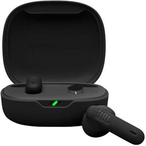 JBL Wave Flex 2 Auricolari Bluetooth True Wireless con 40 Ore di Autonomia, JBL Pure Bass, Smart Ambient, Resistenti ad Acqua e Polvere IP54, Connessione Multipoint, Design Aperto a Stick, Nero