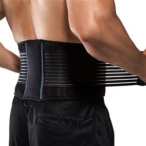 BraceUP Fascia Lombare Supporto Schiena Uomini e Donne - Pancera Contenitiva Uomo Donna, Busto Ortopedico Lombare con Doppi Cinturini Regolabili (S/M 70-90cm)
