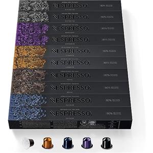 Nespresso CAPSULE NESPRESSO ORIGINALI - Selezione Intense da 100 Capsule Nespresso Caffè, Intensità da 6 a 12 (su 13), Linea Original, Capsule Riciclabili Nespresso