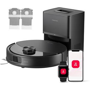 roborock Q10 S5+ Set Robot Aspirapolvere con Stazione, 10.000Pa, Panno Sollevabile, Pulizia VibraRise 2.0(3000 volte/min), Anti-groviglio, Evitamento degli Ostacoli, Strategie dei Tappeti, APP, Nero