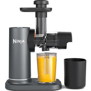 Ninja Cold Press Estrattore di Succo, Caraffa da 700ml, Contenitore Polpa 1,1 L, Prepara Succhi Freschi, Bevande e Shot Salutari, Compatto, Lavabile in Lavastoviglie, Parti Rimovibili, Grigio JC151EU
