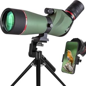 Gosky Cannocchiale per Caccia e tiro al Bersaglio e Bird Watching, con treppiede, Adattatore per Telefono, Borsa per Il Trasporto