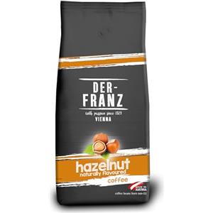 Der-Franz caffè, Aromatizzato alla Nocciola, Caffè Miscela di Arabica e Robusta chicchi interi, 1000 g