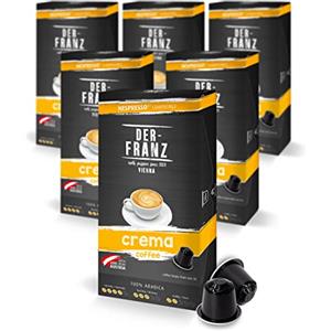Der-Franz Capsule di caffè compatibili Nespresso, 6 x 10 Capsule, Crema
