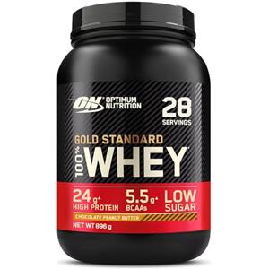 Optimum Nutrition Gold Standard 100% Whey, Proteine, Gusto Cioccolato e Burro d'Arachidi, 896g, 28 Porzioni