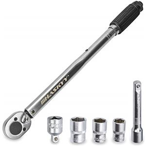 Haskyy Set Chiave Dinamometrica 1/2 28-210 NM I Cricchetto Reversibile Chiavi Momento Chiave