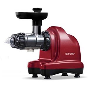 Bio Chef BioChef Axis Cold Press Juicer, estrattore a freddo orizzontale, Robot da Cucina, Slow Juicer BPA free con 20 Anni di Garanzia. Per erba di grano, frutta e verdura (Rosso)