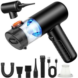 AXFEE Aspirabriciole Senza Fili, 20000Pa 4 in 1 Aspirapolvere Portatile Senza Fili, Aspiratore e Soffiatore con Motore Brushless, Mini Aspirapolvere Potente per Auto Casa Ufficio Peli di Domestici