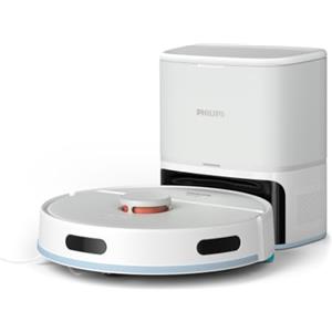 Philips Serie 2000 XU2100/20 - Robot Aspirapolvere e Lavapavimenti 2-in-1 con 2700Pa di Aspirazione, 130min di Autonomia, Stazione Auto-Svuotamento, Bianco Artico