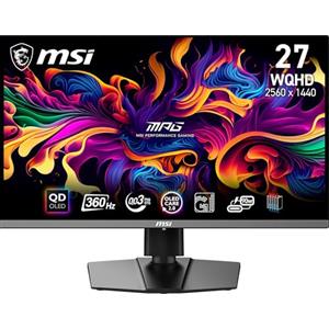 msi MPG 271QRX QD-OLED 27" WQHD Gaming Monitor - Pannello OLED Quantum Dot 2560 x 1440, 360Hz / 0,03ms, 99% DCI-P3, ΔE≤2, DisplayHDR True Black 400, KVM, RGB - DP 1.4a, HDMI 2.1, USB Type-C