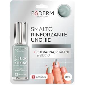 PODERM - Smalto rinforzante unghie BIOTINA SILICIO KERATINA - Rinforza e ripara le unghie danneggiate, indebolite o fragili dal semipermanente o dall'invecchiamento - Mani e Piedi - SWISS MADE