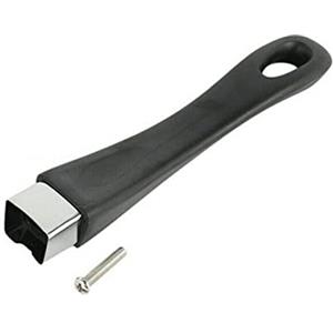 ZYWUOY Manico rimovibile in bachelite nera, manico lungo con vite per pentole da cucina