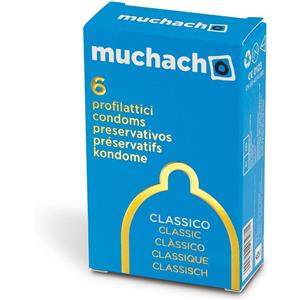 Muchacho Classico - Preservativi in Lattice Lubrificati, 6 Pz, Larghezza 54 mm