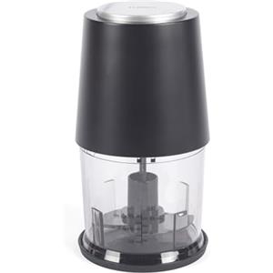 Salter Food Chopper - Lama in acciaio inox e frusta emulsionante, ciotola per tritare da 500 ml, tagliaverdure elettrico, funzione Turbo, coperchio per conservazione, base antiscivolo, 260W, nero