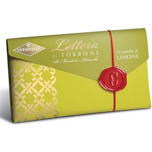 Condorelli Torrone Morbido Condorelli Mandorle e Pistacchi Ricoperto Limone Confezione 100 g