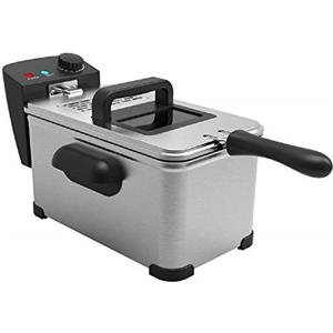 ARDES AR1D30 Friggitrice 3 Litri per Pesce, Patatine e Pollo - Friggitrice ad Olio con Termostato - Colore Argento e Nero