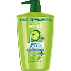 Garnier Fructis forza e lucentezza shampoo rinforzante, restituisce forza ed energia ai capelli, per capelli più forti e lucenti, 1000 ml