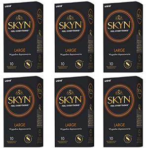 SKYN® Large (XL/King Size) Preservativi Senza Lattice Di Taglia Grande, 10 pezzi x 6