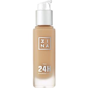 3INA MAKEUP - Fondotinta 24h Giallo Nude Scuro - Coprente Professionale - Liquido per Colore Uniforme - Vegan - Cruelty Free