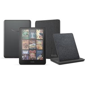 Amazon Kindle Paperwhite Signature Edition (versione 2024) da 32 GB senza pubblicità, una copertura in tessuto Amazon e un dock di ricarica wireless Made for Amazon