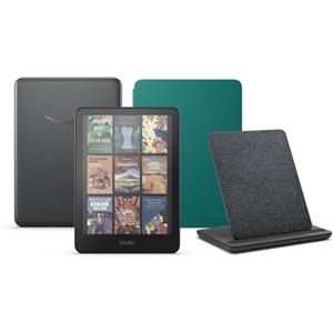 Amazon Kindle Paperwhite Signature Edition (versione 2024) da 32 GB senza pubblicità, una cover basata su Amazon Plant e un dock di ricarica wireless Made for Amazon