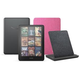 Amazon Kindle Paperwhite Signature Edition (versione 2024) da 32 GB senza pubblicità, una copertura in tessuto Amazon e un dock di ricarica wireless Made for Amazon