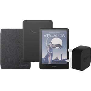 Amazon Kindle Colorsoft 16 GB Con custodia trasparente nera e adattatore da 9 W