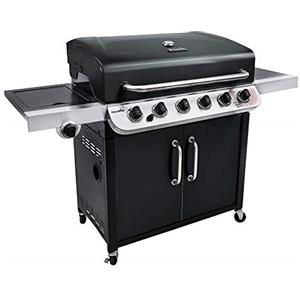Charbroil Char-Broil Convective Series 640 B XL - Barbecue a gas a 6 bruciatori e bruciatore laterale, finitura nera.