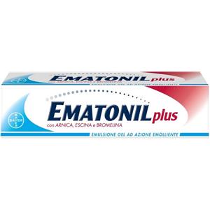 BAYER Ematonil Plus Emulsione Gel 50ml - Gel lenitivo con Arnica, Escina e Bromelina per contusioni ed ematomi