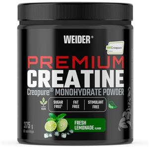 Weider Premium Creatine (375g) Gusto Limonata di menta fresca, Creatina Monoidrato 100% Creapure, assorbimento ottimale, Senza Zucchero,Vegano, Aiuta ad aumentare le prestazioni fisiche (75 porzioni)