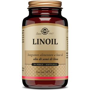 Solgar Linoil - Integratore Alimentare a Base di Olio di Semi di Lino, 90 Perle con Omega-3 e Omega-6
