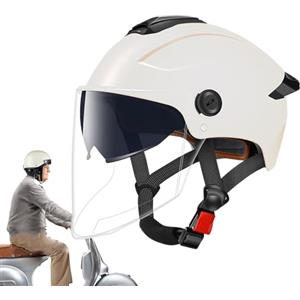 Siuwddee Casco Da Bicicletta Per Adulti, Casco Per Adulti Con Doppia Visiera, Ca-sco Da Ciclismo Caschi Bici Sportiva, Casc-o Da E Bike E Monopattino Cascos Per Scooter Elettrico Unisex