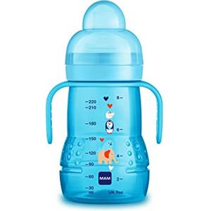 MAM Istruzioni in Lingua Straniera - Mam Biberon Transition-220 Ml, 4 + Mesi, Colore Blu
