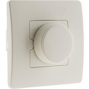 Zenitech - Dimmer Rotativo 60-300W - Facile Da Installare Con Viti E Ganci - Compatibile Con Scatole Standard - Certificato CE - Bianco - Installazione Senza Viti Visibili