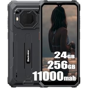 Blackview BV6200 Plus Rugged Smartphone, 98dB Altoparlante, 11000mAh/18W,24GB+256GB/2TB Telefono Indistruttibile, Octa-core, 6.56 HD+ 90Hz, 16MP+13MP, Fingerprint/NFC/GPS
