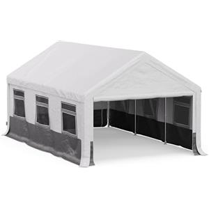 Blumfeldt Gazebo - 6x4m, Gazebo Esterno Resistente, Tetto in PE, Pareti Laterali con Finestra, Telaio in Acciaio, Facile da Montare, Protezione da Pioggia & Sole, Ideale per Feste & BBQ
