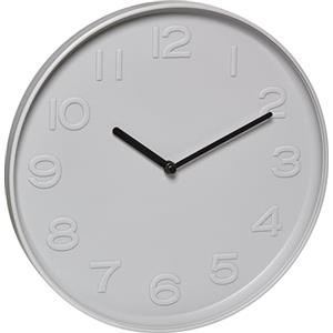 TFA Dostmann Orologio da parete analogico moderno, 60.3079, per soggiorno, ufficio o cucina, alimentato a batteria, per la casa, facilmente leggibile, orologio al quarzo, grigio